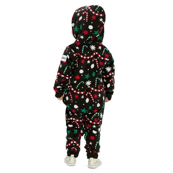 🎄 Tipsy Elves Holiday Goodies Fleece Jumpsuit Toddler Christmas Pajamas NEW - Picture 2 of 6